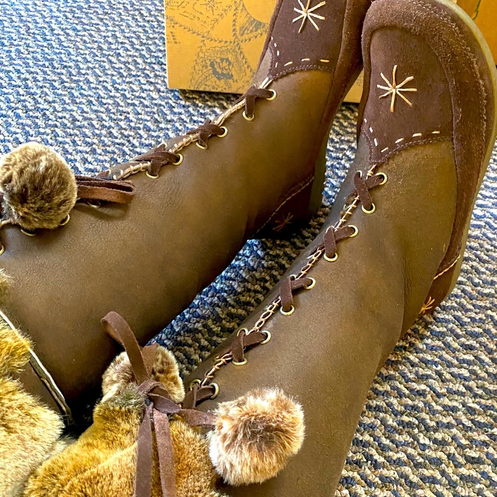 Leather winter boots